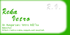 reka vetro business card